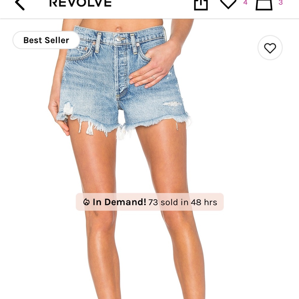 Agolde Parker cutoff short